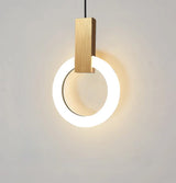Moderne LED hanglamp gouden ring