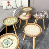Scandinavische Rattan-Bijzettafel - Elin