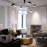 Zwarte plafondlamp met draaibare armen – modern design