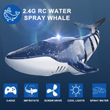 1:18 schaal RC walvishaai met 360° rotatie, 180° flexibiliteit, LED licht opspattende, programmeerbare cruise control - USB oplaadbaar, ideaal voor jongeren' zomer speel en verjaardagscadeau