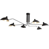 Zwarte plafondlamp met draaibare armen – modern design