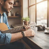MUSIKSTRUM – Leren armband met gitaar-geïnspireerd ontwerp