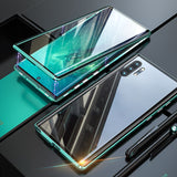 Magnetisch gehard glas Dubbelzijdige Telefoonhoes voor Samsung