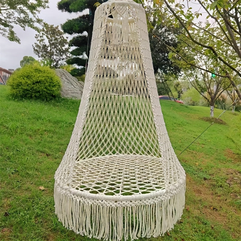 BohoSwing Handgeweven Hangstoel – Relaxte Bohemian Vibes