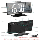 LED Projectie Wekker met 180° Verstelbare Projectie – Duidelijk Display en Snoozefunctie voor Slaapkamer of Kantoor