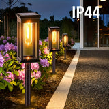 Set van 4 Solar Tuinlampen – Duurzaam en Helder voor Tuinen en Padjes