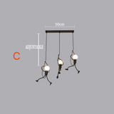 Retro IJzeren Man Hanglamp – Speelse Vintage Charme voor Unieke Interieurs