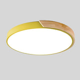 Nordic Macaron in hout, ronde plafondlamp