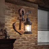 Houten Anker LED-Wandlamp – Nautica