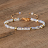 Vlechtarmband met 2,4 mm Natuurlijke Steen Rollen – Seraphina