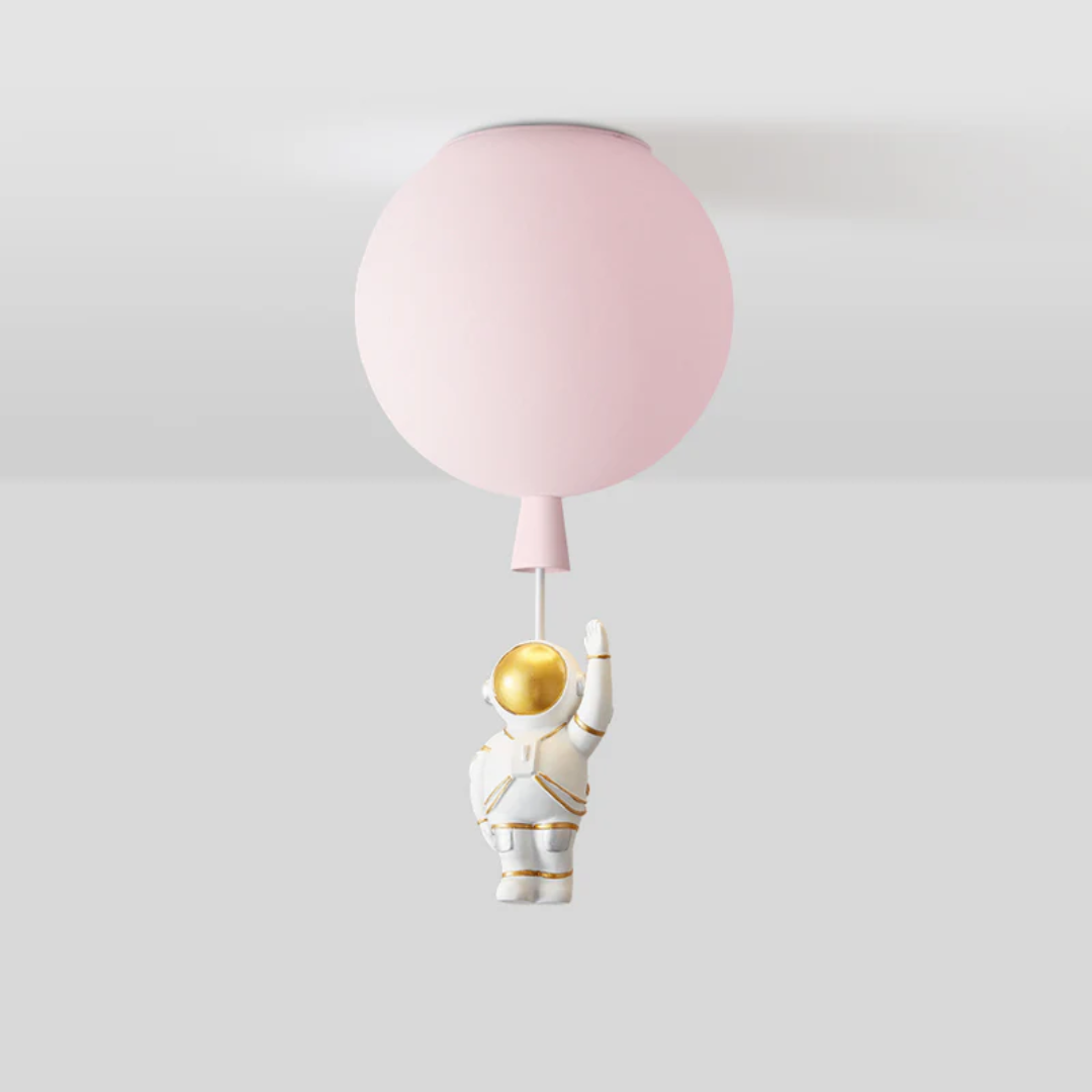 Trendy Maan/Astronaut Kinderkamer LED Plafondlamp - CosmoGlow