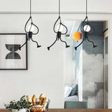 Retro IJzeren Man Hanglamp – Speelse Vintage Charme voor Unieke Interieurs