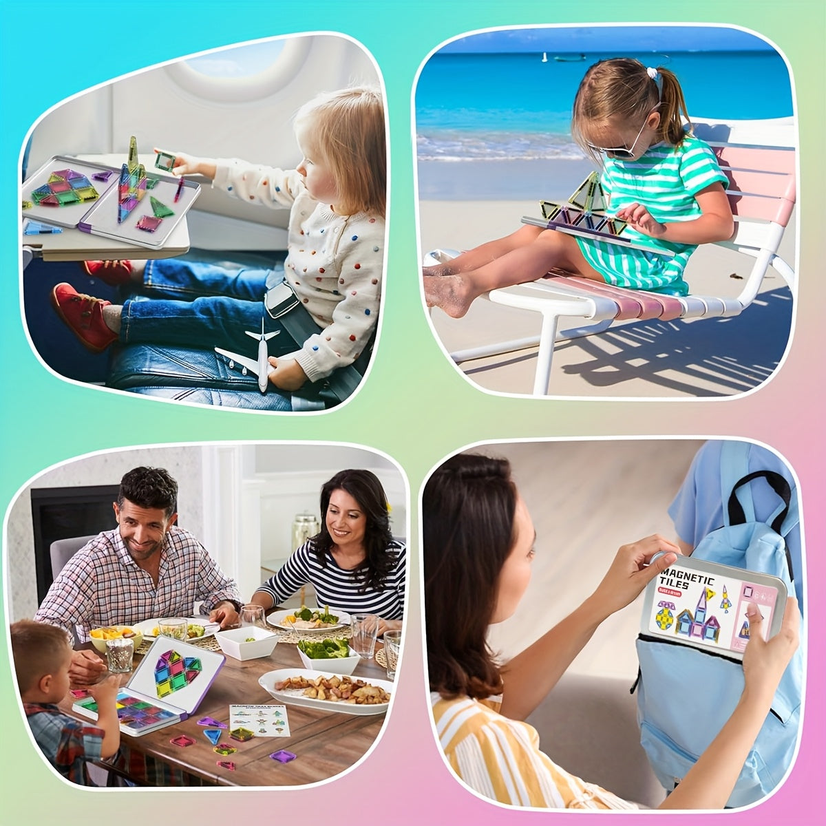 Mini Magnetische Bouwblokken Set – Compact en Veelzijdig Speelplezier
