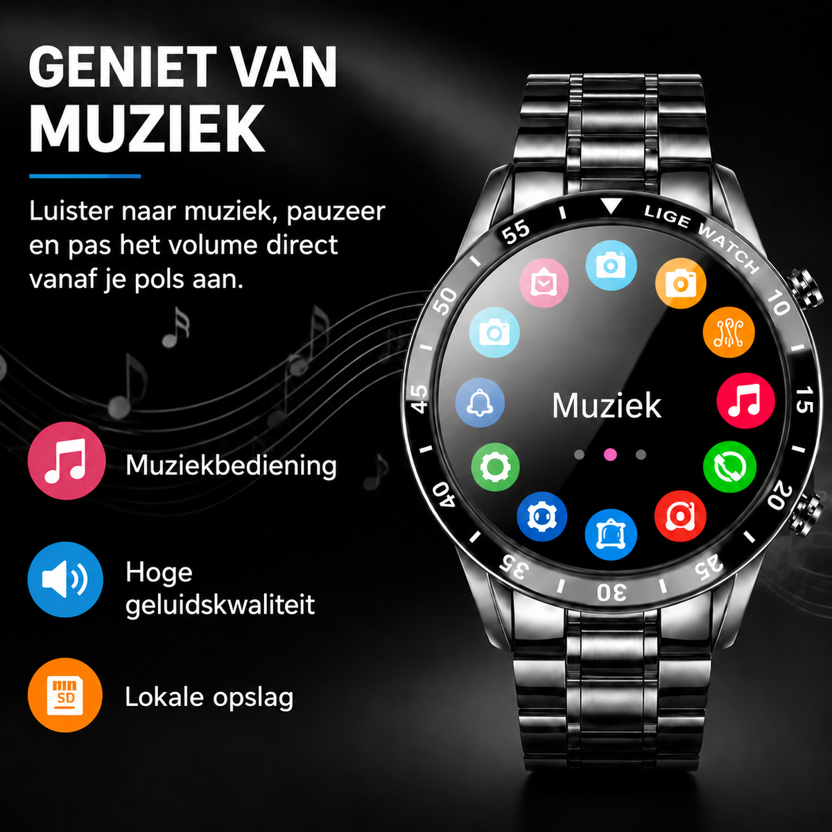 Luxe 4G Smartwatch - Voor Bellen en Connectiviteit met Stijl
