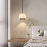 Hanglamp - Albast Glas Bol met Marmeren Voet