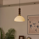 Hanglamp met Glas - Hout & Metaal