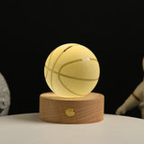 3D Kristallen LED Lamp – Decoratieve Lichtbol met Houten Basis