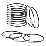 Stalen Kabel Keychains Set – Duurzame Sleutelhangers voor Reizen en Buitenactiviteiten