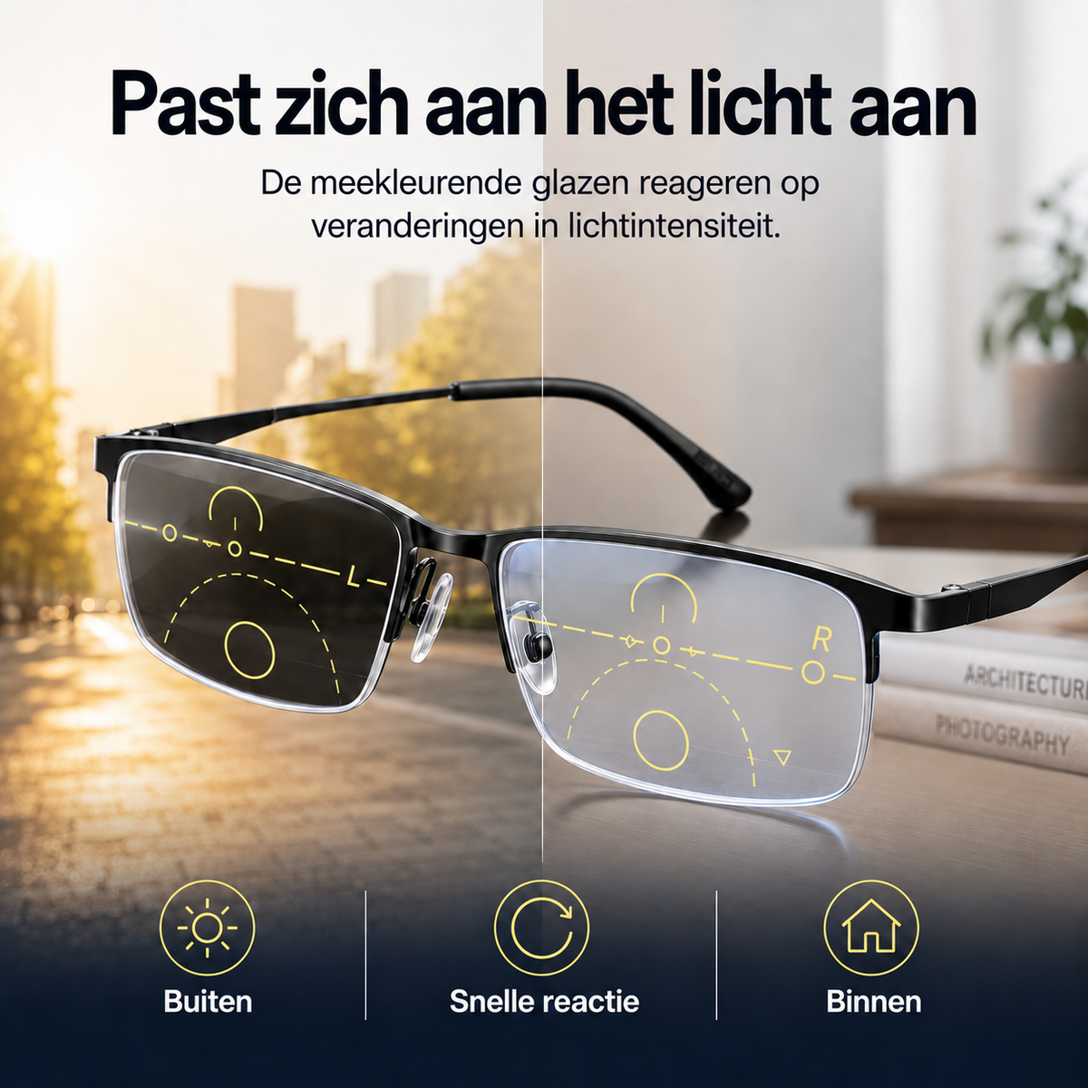 Intelligente Duitse Progressieve Brillen Aerisyn Met Multi-Zone Focus