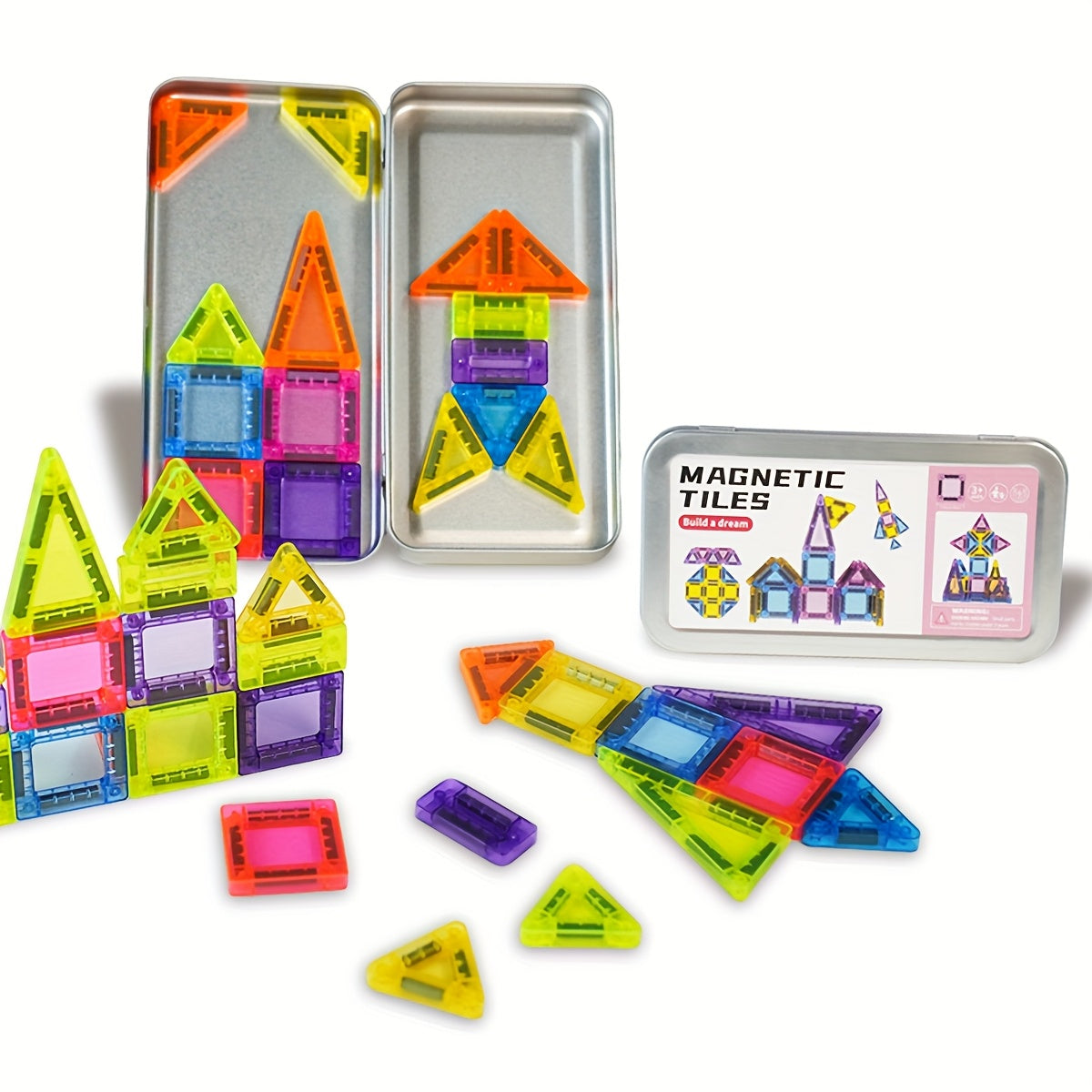 Mini Magnetische Bouwblokken Set – Compact en Veelzijdig Speelplezier
