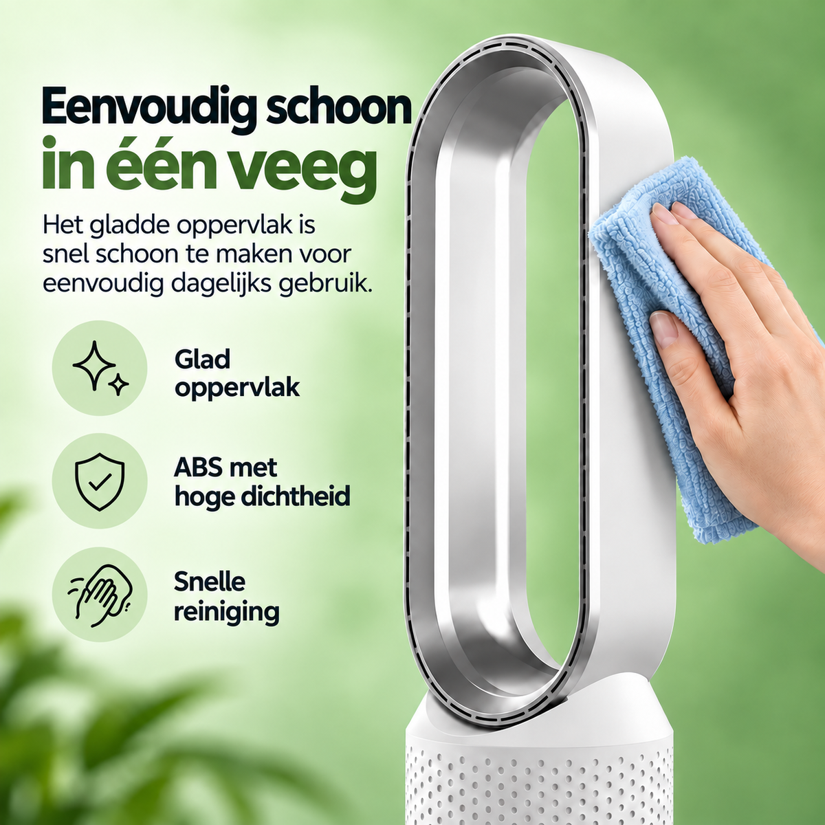 AirPure – Ultrafijne torenventilator zonder blad (< 32 dB)