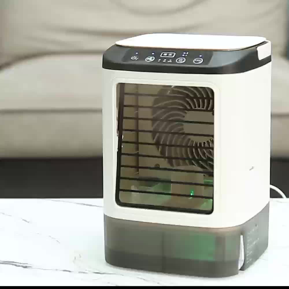 Draagbare desktop-luchtkoeler met verdampingsprincipe – USB-voeding met een groot waterreservoir