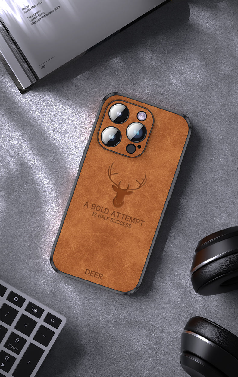 Luxe Hertenleren iPhone Hoes - Veltro