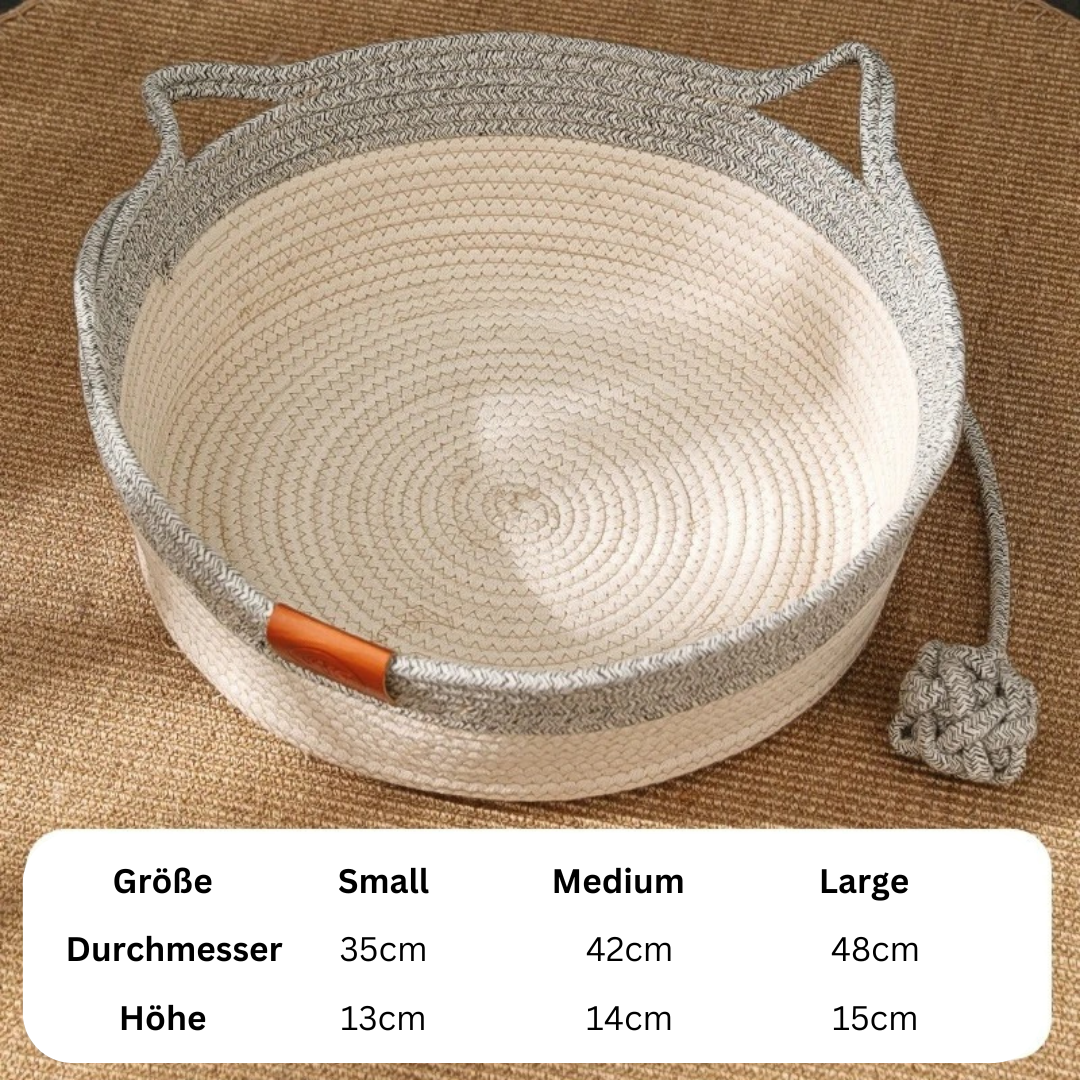 Handgeweven Katoenen Touwbed voor Katten - CozyNest