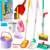 Schoonmaak Speelset voor Kinderen – Verstelbare Mop, Bezem en Blik Set
