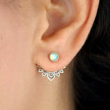 Natuurlijke Opal Lotus Oorbellen – Sophia
