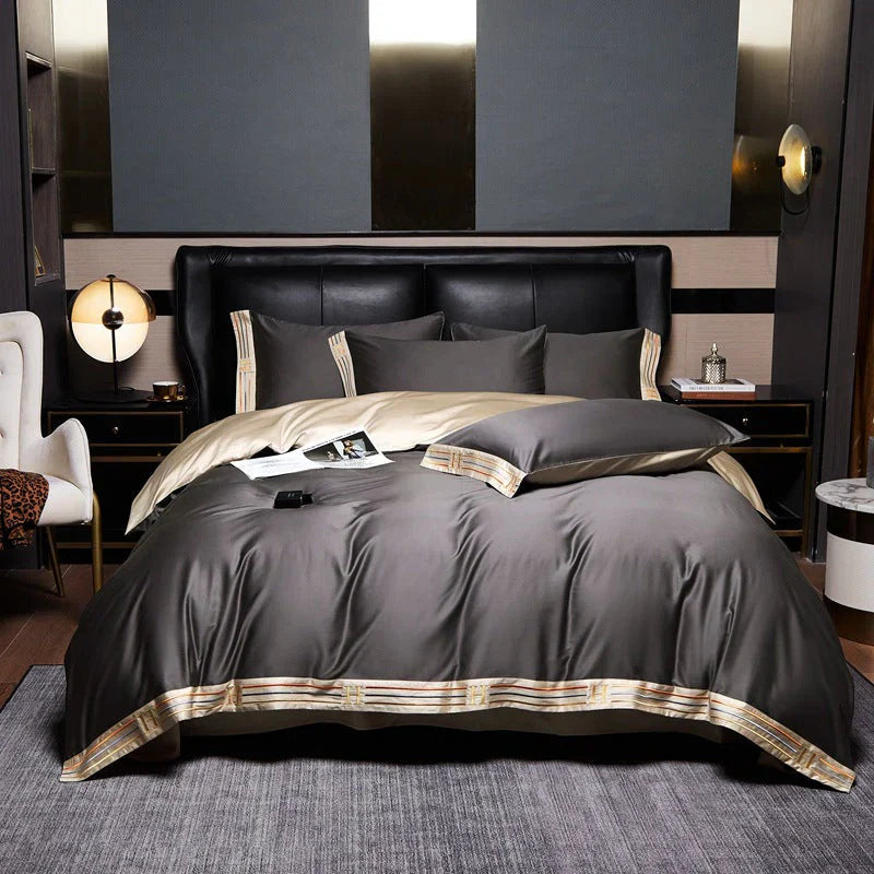 Luxe Satijnen Dekbedovertrek 4-delig Set - OpulenceSleep