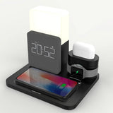 Multi-Functionele Draadloze Oplaadstation – Inclusief Lamp en Alarmklok