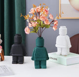 Robotbloempotten van keramiek - BrickBotanica