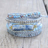 Helende Blauwe Topaas-Wikkelarmband – Aurina