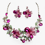 Bruidsjuwelen-set met emaille bloemen – Fleur