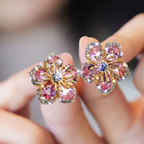 Sterling Zirkonia Regenboogoorbellen - Jasmin