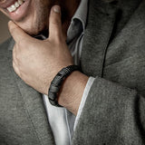 Armband in geweven leerstijl