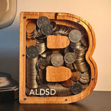 Houten Alfabet Spaarvarken - LetterSaver