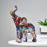 Kleurrijke Olifantensculptuur - ColorSplash