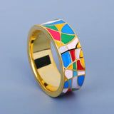 Klassieke Emaille-Zirkonia Ring – Nadia