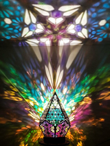 Glas-in-Block Stijl LED Tafellamp - LumiAura
