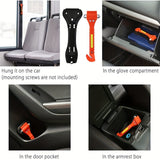 Veiligheids Hammer & Gordelsnijder - Essentieel Overlevingshulpmiddel voor de Auto