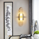 Moderne Marmor Wandlamp met Gouden Details – Luxe Verlichting