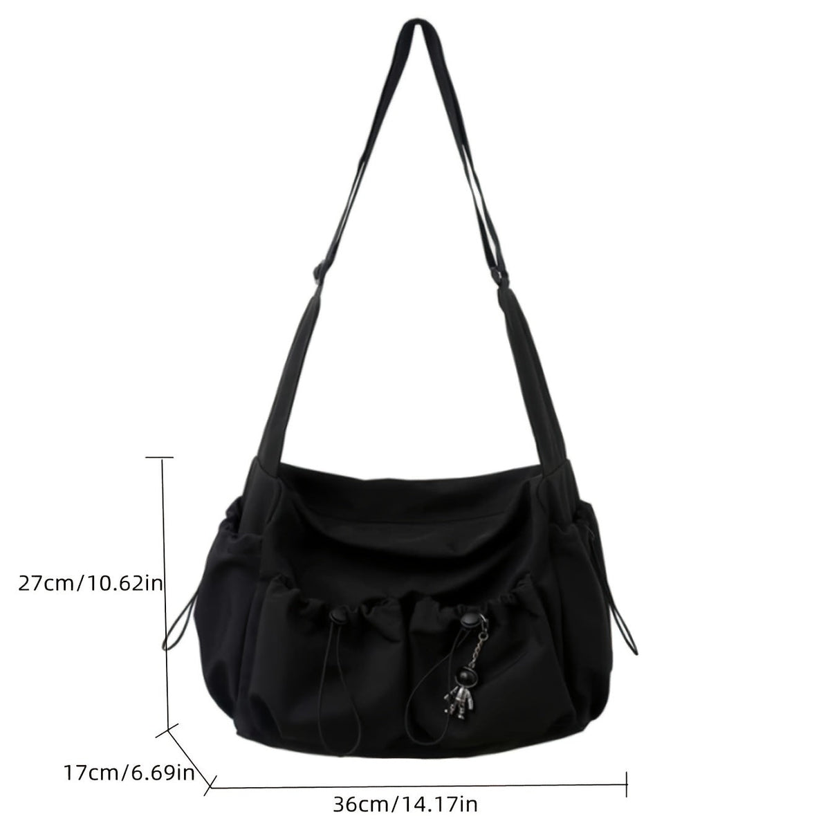 UrbanEase Crossbody Tas – Trekkoord Schoudertas met Grote Capaciteit
