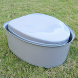 Portabel Grijs PVC Toilet - Comfortabel en Handig voor Kamperen en Noodgebruik