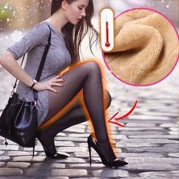 Lunava | Fleece Panty Fake Doorschijnend | Warme Winterpanty met Huideffect en Thermovoering