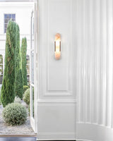 Moderne Marmor Wandlamp met Gouden Details – Luxe Verlichting