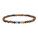 Herenarmband van 4 mm natuursteen met Boze-Ogen-kraal – Thor