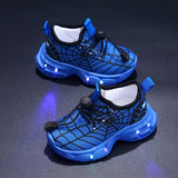 Joris' Spinnenweb Sneakers met LED-verlichting - Voor Speelse Kinderen