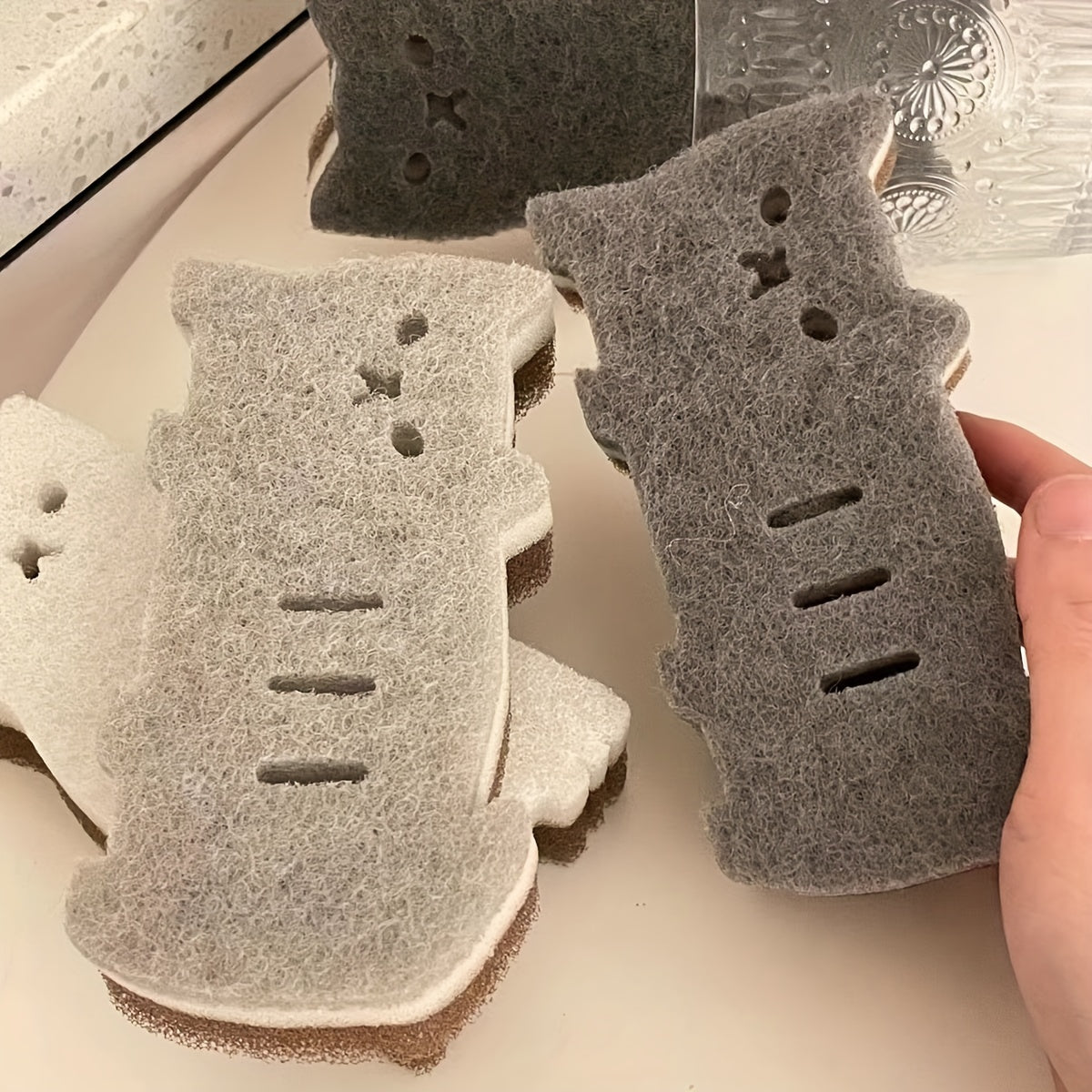 Purrfect Clean Katten Sponzenset – Duurzaam, Schattig en Superfunctioneel